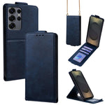 Cover a libro verticale in similpelle vegana tinta unita con tracolla, For Samsung Galaxy S25+ 5G, For Samsung Galaxy S25 Ultra 5G, For Samsung Galaxy S24 FE 5G, For Samsung Galaxy S24 Ultra 5G, For Samsung Galaxy S24+ 5G, For Samsung Galaxy S24 5G