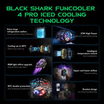 Black Shark Fun-Cooler 4 Pro, dissipatore di calore professionale per semiconduttori con clip posteriore per telefono., Fun-Cooler 4 Pro