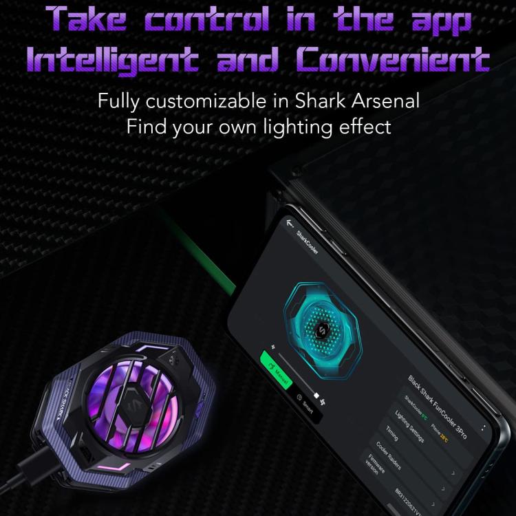Black Shark Fun-Cooler 3 Pro 20W Semiconductor Cooling Clip Back Phone Radiator, Fun-Cooler 3 Pro