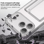 Custodia per telefono XDcase in TPU trasparente con slot per carte e foro di precisione., For iPhone 17 Pro Max, For iPhone 17 Pro, For iPhone 17, For iPhone Air