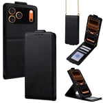 Cover a libro verticale in similpelle vegana tinta unita con tracolla, For iPhone 17e / 16e, For iPhone 17 Pro Max, For iPhone 17 Pro, For iPhone 17, For iPhone Air, For iPhone 16 Pro Max