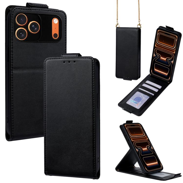 Cover a libro verticale in similpelle vegana tinta unita con tracolla, For iPhone 17e / 16e, For iPhone 17 Pro Max, For iPhone 17 Pro, For iPhone 17, For iPhone Air, For iPhone 16 Pro Max