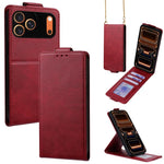 Cover a libro verticale in similpelle vegana tinta unita con tracolla, For iPhone 17e / 16e, For iPhone 17 Pro Max, For iPhone 17 Pro, For iPhone 17, For iPhone Air, For iPhone 16 Pro Max