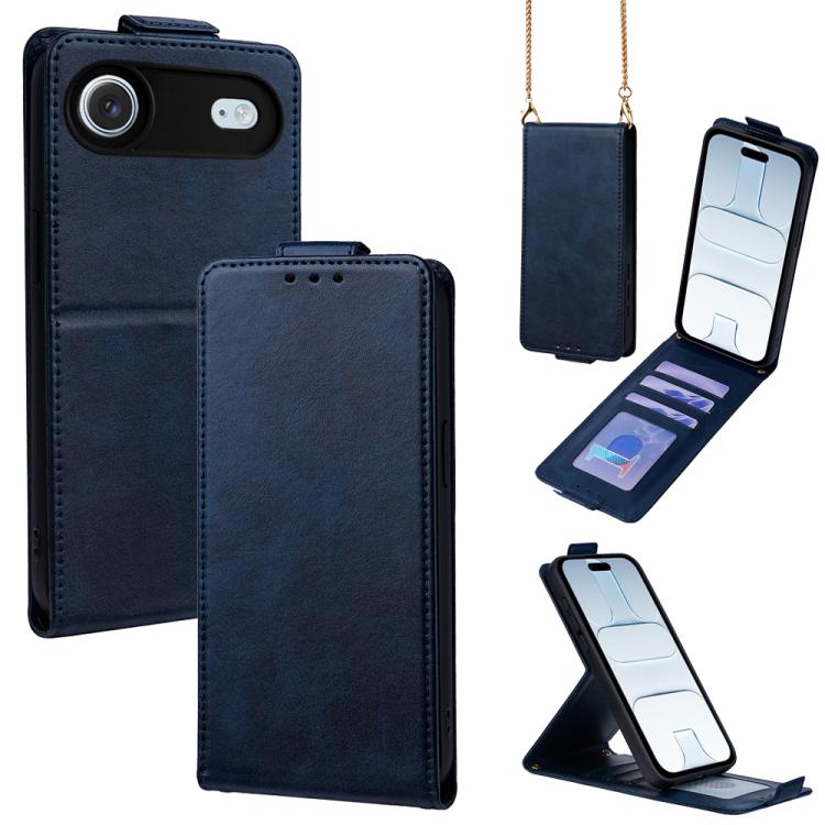 Cover a libro verticale in similpelle vegana tinta unita con tracolla, For iPhone 17e / 16e, For iPhone 17 Pro Max, For iPhone 17 Pro, For iPhone 17, For iPhone Air, For iPhone 16 Pro Max