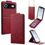 Cover a libro verticale in similpelle vegana tinta unita con tracolla, For iPhone 17e / 16e, For iPhone 17 Pro Max, For iPhone 17 Pro, For iPhone 17, For iPhone Air, For iPhone 16 Pro Max