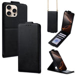 Cover a libro verticale in similpelle vegana tinta unita con tracolla, For iPhone 17e / 16e, For iPhone 17 Pro Max, For iPhone 17 Pro, For iPhone 17, For iPhone Air, For iPhone 16 Pro Max