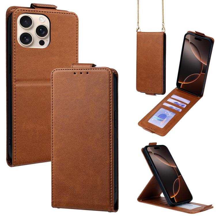 Cover a libro verticale in similpelle vegana tinta unita con tracolla, For iPhone 17e / 16e, For iPhone 17 Pro Max, For iPhone 17 Pro, For iPhone 17, For iPhone Air, For iPhone 16 Pro Max