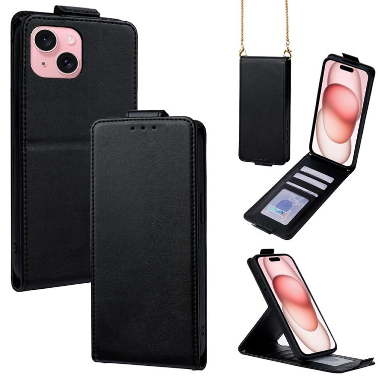 Cover a libro verticale in similpelle vegana tinta unita con tracolla, For iPhone 15, For iPhone 14 Plus, For iPhone 14, For iPhone 14 Pro, For iPhone 14 Pro Max, For iPhone 13 Pro Max