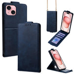 Cover a libro verticale in similpelle vegana tinta unita con tracolla, For iPhone 15, For iPhone 14 Plus, For iPhone 14, For iPhone 14 Pro, For iPhone 14 Pro Max, For iPhone 13 Pro Max