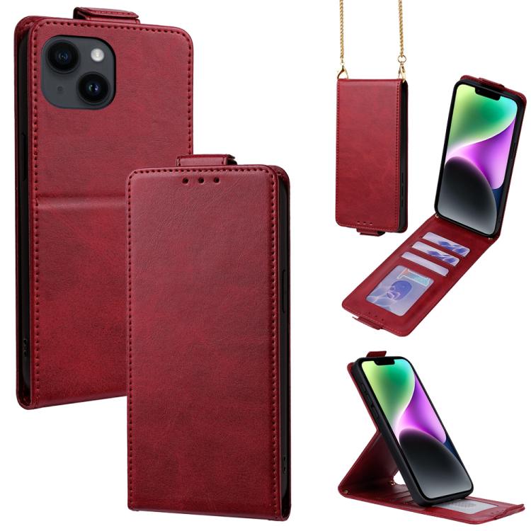Cover a libro verticale in similpelle vegana tinta unita con tracolla, For iPhone 15, For iPhone 14 Plus, For iPhone 14, For iPhone 14 Pro, For iPhone 14 Pro Max, For iPhone 13 Pro Max