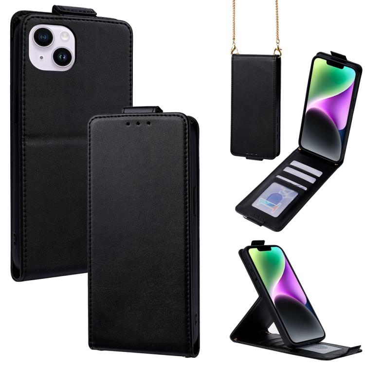 Cover a libro verticale in similpelle vegana tinta unita con tracolla, For iPhone 15, For iPhone 14 Plus, For iPhone 14, For iPhone 14 Pro, For iPhone 14 Pro Max, For iPhone 13 Pro Max