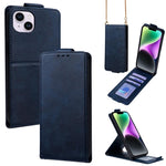 Cover a libro verticale in similpelle vegana tinta unita con tracolla, For iPhone 15, For iPhone 14 Plus, For iPhone 14, For iPhone 14 Pro, For iPhone 14 Pro Max, For iPhone 13 Pro Max