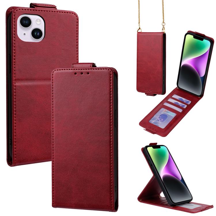 Cover a libro verticale in similpelle vegana tinta unita con tracolla, For iPhone 15, For iPhone 14 Plus, For iPhone 14, For iPhone 14 Pro, For iPhone 14 Pro Max, For iPhone 13 Pro Max