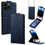 Cover a libro verticale in similpelle vegana tinta unita con tracolla, For iPhone 15, For iPhone 14 Plus, For iPhone 14, For iPhone 14 Pro, For iPhone 14 Pro Max, For iPhone 13 Pro Max