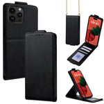 Cover a libro verticale in similpelle vegana tinta unita con tracolla, For iPhone 15, For iPhone 14 Plus, For iPhone 14, For iPhone 14 Pro, For iPhone 14 Pro Max, For iPhone 13 Pro Max