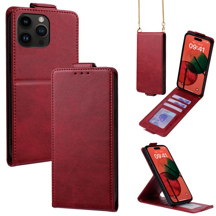 Cover a libro verticale in similpelle vegana tinta unita con tracolla, For iPhone 15, For iPhone 14 Plus, For iPhone 14, For iPhone 14 Pro, For iPhone 14 Pro Max, For iPhone 13 Pro Max