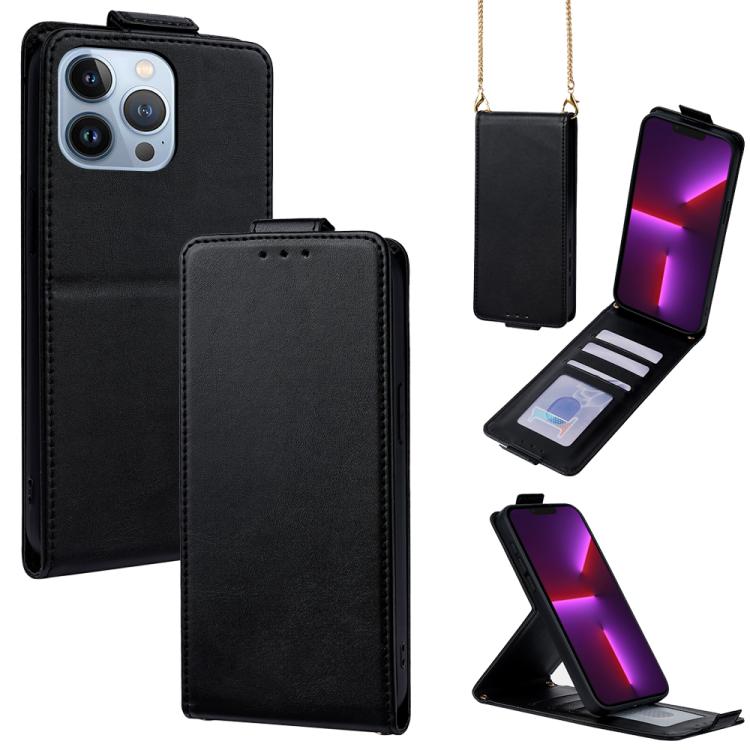 Cover a libro verticale in similpelle vegana tinta unita con tracolla, For iPhone 13 Pro, For iPhone 13, For iPhone 13 mini, For iPhone 12 / 12 Pro, For iPhone 12 Pro Max, For iPhone 12 mini
