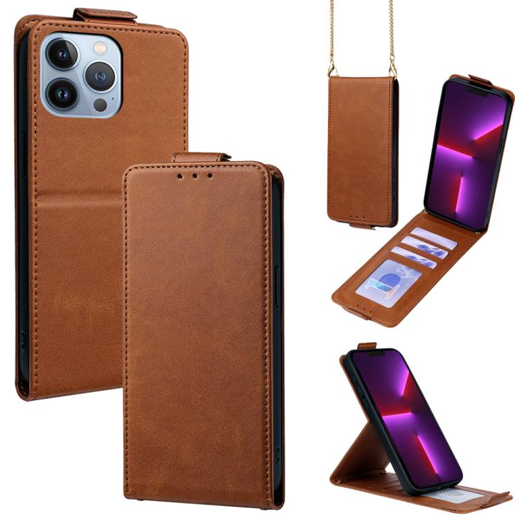 Cover a libro verticale in similpelle vegana tinta unita con tracolla, For iPhone 13 Pro, For iPhone 13, For iPhone 13 mini, For iPhone 12 / 12 Pro, For iPhone 12 Pro Max, For iPhone 12 mini