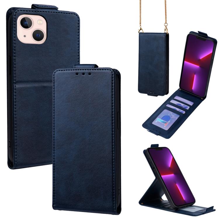 Cover a libro verticale in similpelle vegana tinta unita con tracolla, For iPhone 13 Pro, For iPhone 13, For iPhone 13 mini, For iPhone 12 / 12 Pro, For iPhone 12 Pro Max, For iPhone 12 mini