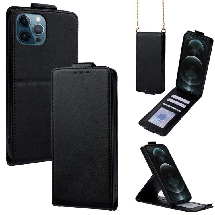 Cover a libro verticale in similpelle vegana tinta unita con tracolla, For iPhone 13 Pro, For iPhone 13, For iPhone 13 mini, For iPhone 12 / 12 Pro, For iPhone 12 Pro Max, For iPhone 12 mini