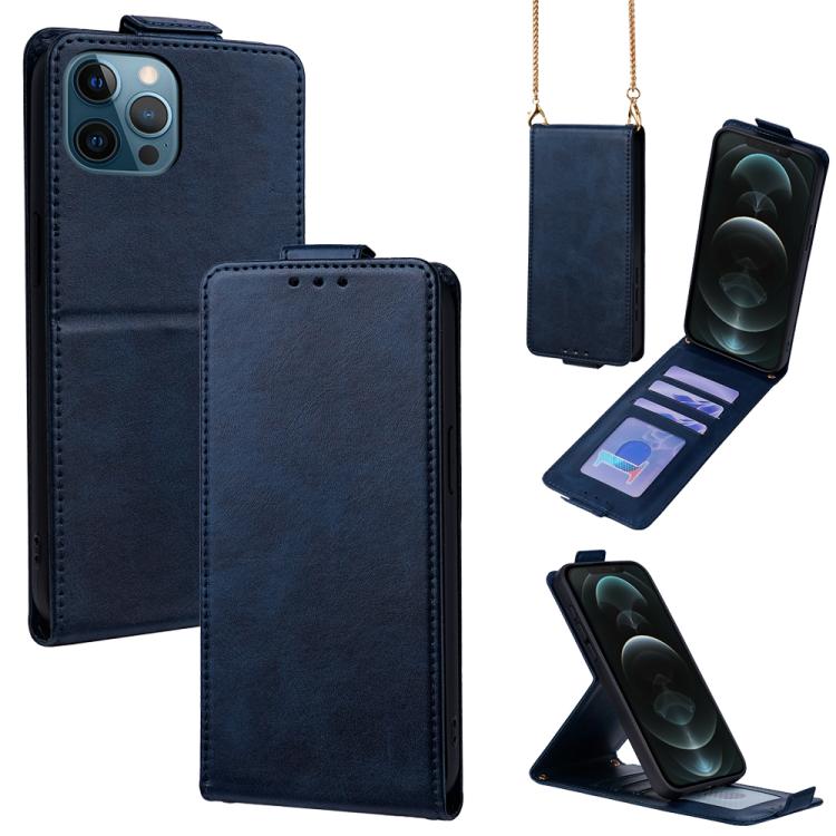 Cover a libro verticale in similpelle vegana tinta unita con tracolla, For iPhone 13 Pro, For iPhone 13, For iPhone 13 mini, For iPhone 12 / 12 Pro, For iPhone 12 Pro Max, For iPhone 12 mini
