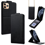 Cover a libro verticale in similpelle vegana tinta unita con tracolla, For iPhone 11 Pro Max, For iPhone 11, For iPhone 11 Pro