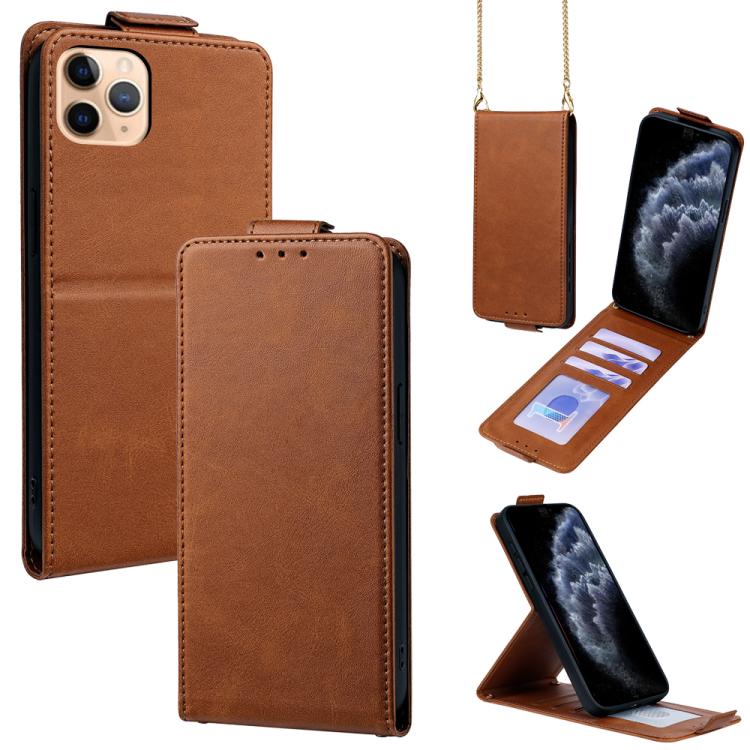 Cover a libro verticale in similpelle vegana tinta unita con tracolla, For iPhone 11 Pro Max, For iPhone 11, For iPhone 11 Pro