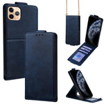 Cover a libro verticale in similpelle vegana tinta unita con tracolla, For iPhone 11 Pro Max, For iPhone 11, For iPhone 11 Pro
