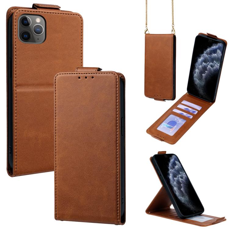Cover a libro verticale in similpelle vegana tinta unita con tracolla, For iPhone 11 Pro Max, For iPhone 11, For iPhone 11 Pro