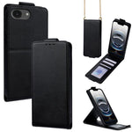 Cover a libro verticale in similpelle vegana tinta unita con tracolla, For iPhone 17e / 16e, For iPhone 17 Pro Max, For iPhone 17 Pro, For iPhone 17, For iPhone Air, For iPhone 16 Pro Max