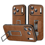 Custodia per telefono SULADA con cinturino da polso, supporto metallico nascosto e similpelle., For iPhone 17 Pro Max, For iPhone 17 Pro, For iPhone 17, For iPhone 16 Pro Max, For iPhone 16 Pro, For iPhone 16