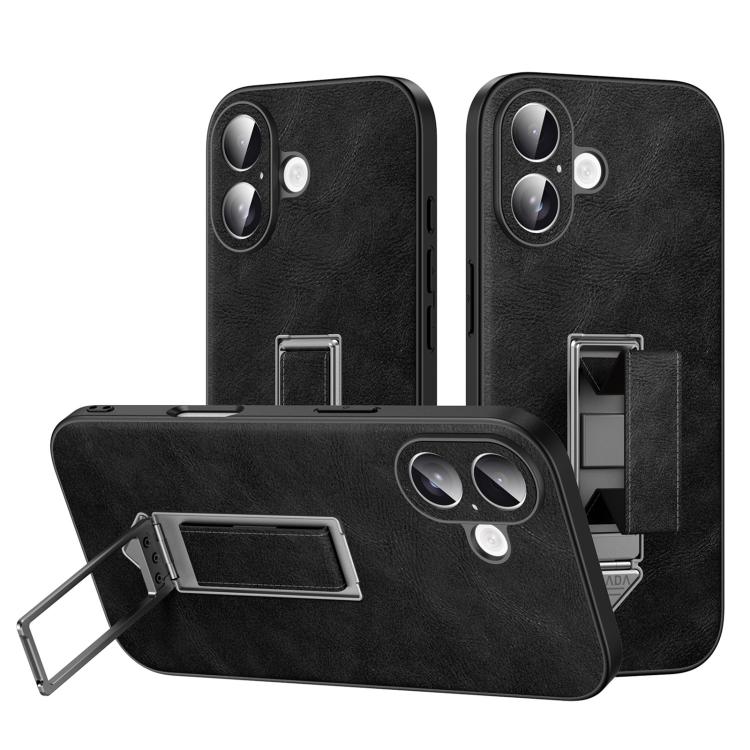 Custodia per telefono SULADA con cinturino da polso, supporto metallico nascosto e similpelle., For iPhone 17 Pro Max, For iPhone 17 Pro, For iPhone 17, For iPhone 16 Pro Max, For iPhone 16 Pro, For iPhone 16