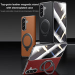 Custodia per telefono SULADA in vera pelle con supporto magnetico girevole e pellicola protettiva integrata., For Samsung Galaxy Z Fold7 5G
