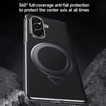 Custodia per telefono SULADA in vera pelle con supporto magnetico girevole e pellicola protettiva integrata., For Samsung Galaxy Z Fold7 5G