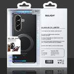 Custodia per telefono SULADA in vera pelle con supporto magnetico girevole e pellicola protettiva integrata., For Samsung Galaxy Z Fold7 5G