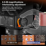 Microscopio trinoculare QianLi 6558 Gorilla 6.5X-58X con sorgente luminosa + lampada UV + modulo IR 256, with Light Source + UV Lamp + 256 IR Module, Plug:US Plug, QianLi 6558 with 256 IR Module EU Plug