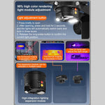 Microscopio trinoculare QianLi 6558 Gorilla 6.5X-58X con sorgente luminosa + lampada UV + modulo IR 256, with Light Source + UV Lamp + 256 IR Module, Plug:US Plug, QianLi 6558 with 256 IR Module EU Plug