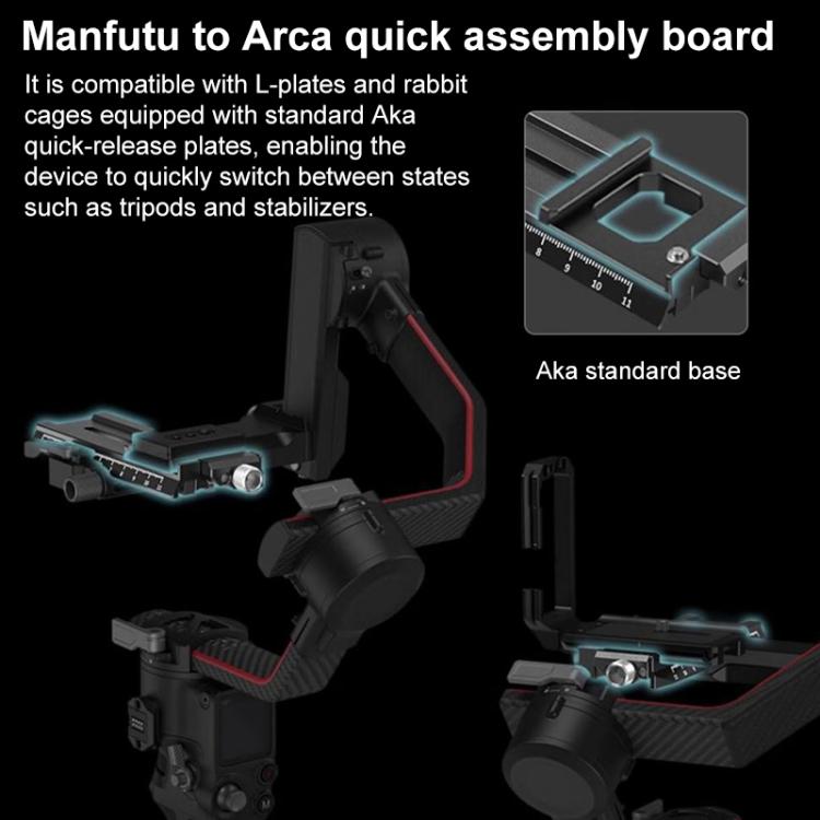Per supporto gimbal SmallRig per DJI RS4 / RS3 / RSC2, Sling Handle, Sling Handle Monitor Kit, Dual Handgrip, Monitor Mount, Arca Quick Release Plate, NATO Clamp, Extended Quick Release Plate, Quick Release Plate with Arca-Swiss