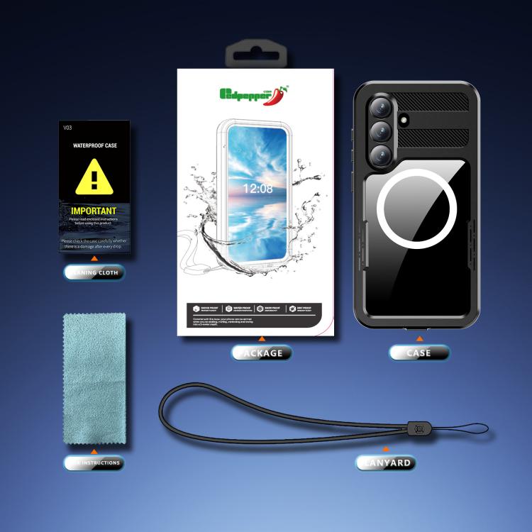 Custodia per telefono RedPepper IP68 impermeabile con tripla protezione MagSafe, For Samsung Galaxy S26+ 5G, For Samsung Galaxy S26 Ultra 5G, For Samsung Galaxy S26 5G