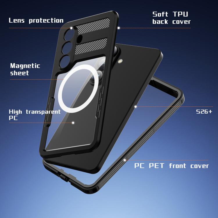 Custodia per telefono RedPepper IP68 impermeabile con tripla protezione MagSafe, For Samsung Galaxy S26+ 5G, For Samsung Galaxy S26 Ultra 5G, For Samsung Galaxy S26 5G