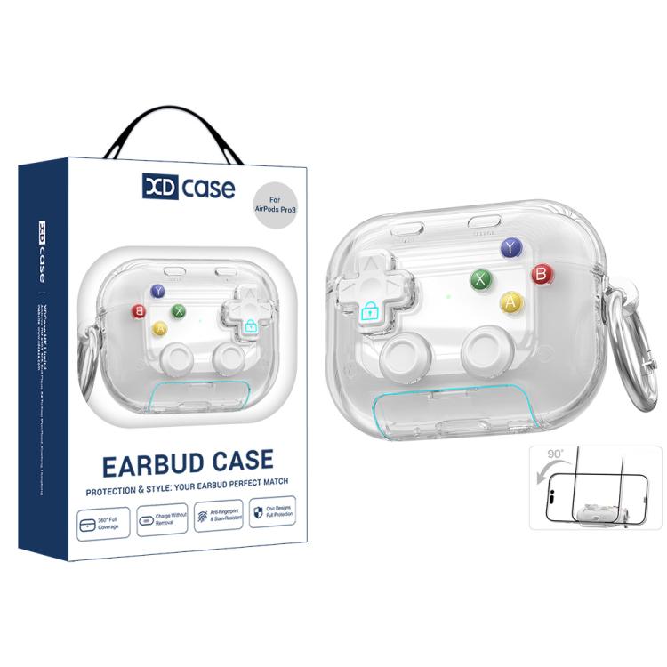 Custodia trasparente per AirPods Pro 3 design console