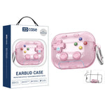 Custodia per auricolari XDcase trasparente con design retrò da console di gioco, supporto e pulsante antistress., For AirPods Pro 3, For AirPods 4, For AirPods Pro 2 / 1