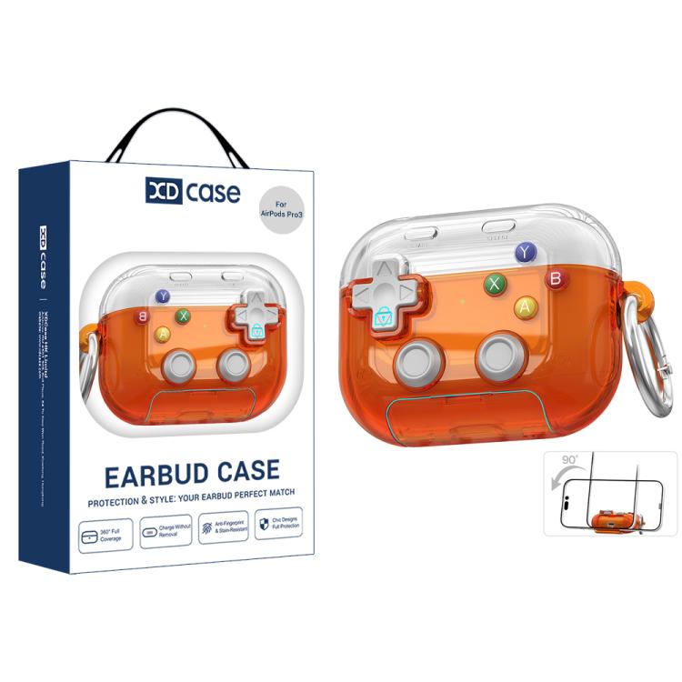 Custodia per auricolari XDcase trasparente con design retrò da console di gioco, supporto e pulsante antistress., For AirPods Pro 3, For AirPods 4, For AirPods Pro 2 / 1