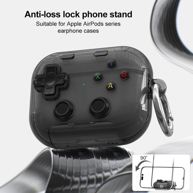 Custodia per auricolari XDcase trasparente con design retrò da console di gioco, supporto e pulsante antistress., For AirPods Pro 3, For AirPods 4, For AirPods Pro 2 / 1