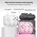 Custodia per auricolari XDcase trasparente con design retrò da console di gioco, supporto e pulsante antistress., For AirPods Pro 3, For AirPods 4, For AirPods Pro 2 / 1