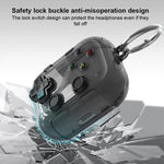 Custodia per auricolari XDcase trasparente con design retrò da console di gioco, supporto e pulsante antistress., For AirPods Pro 3, For AirPods 4, For AirPods Pro 2 / 1