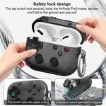 Custodia per auricolari XDcase trasparente con design retrò da console di gioco, supporto e pulsante antistress., For AirPods Pro 3, For AirPods 4, For AirPods Pro 2 / 1