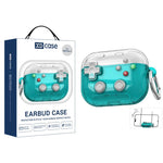 Custodia per auricolari XDcase trasparente con design retrò da console di gioco, supporto e pulsante antistress., For AirPods Pro 3, For AirPods 4, For AirPods Pro 2 / 1
