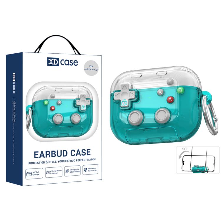 Custodia per auricolari XDcase trasparente con design retrò da console di gioco, supporto e pulsante antistress., For AirPods Pro 3, For AirPods 4, For AirPods Pro 2 / 1