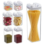 Contenitori ermetici a prova di umidità per alimenti, ideali per la conservazione di cereali e altri legumi., 500ML, 800ML, 1200ML, 7pcs/Set
